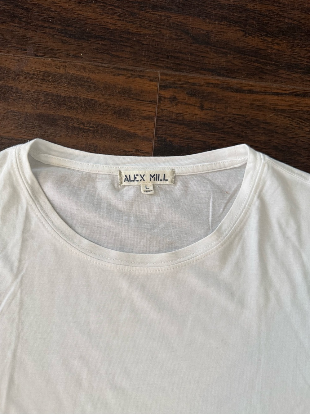 Alex Mill T Shirt Top Women Size large white Short Sleeve